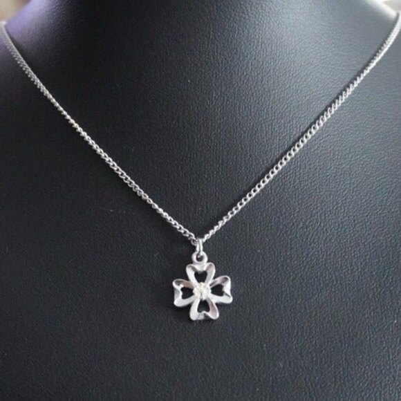 Silver Tone Cross Pendant Necklace - Picture 1 of 5